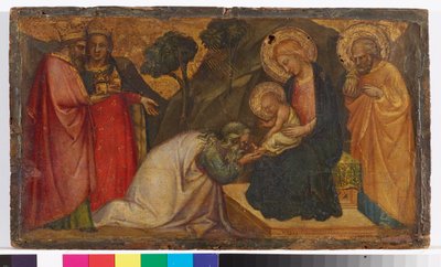Adoration of the Magi by Aretino Luca Spinello or Spinelli