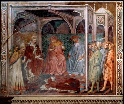 Emperor Frederic Barberossa submits to Pope Alexander III, which leads to the 3rd Lateran Council of 1179 by Aretino Luca Spinello or Spinelli