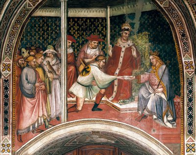 History of Pope Alexander III, Fresco by Spinello Aretino by Aretino Luca Spinello or Spinelli