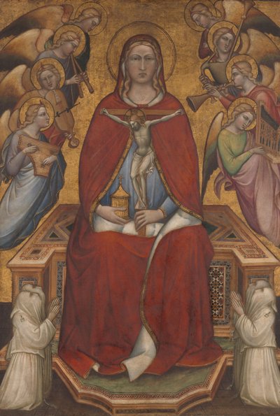 Saint Mary Magdalen Holding a Crucifix by Aretino Luca Spinello or Spinelli