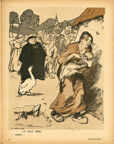 The Butter Plate, Number 338, Satirical in Colours by Aristide Delannoy