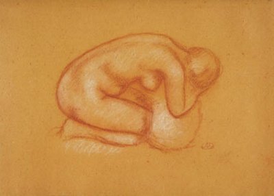 Kneeling Model with Head Resting in Hands, Facing Right by Aristide Maillol