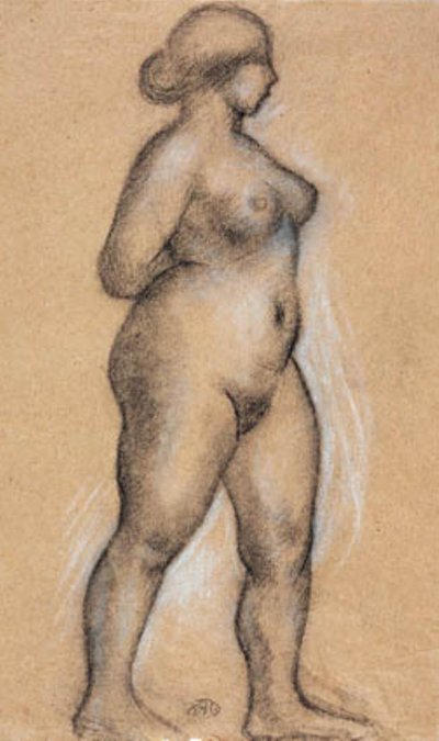 Female Model Seen from the Side, Walking to the Right by Aristide Maillol