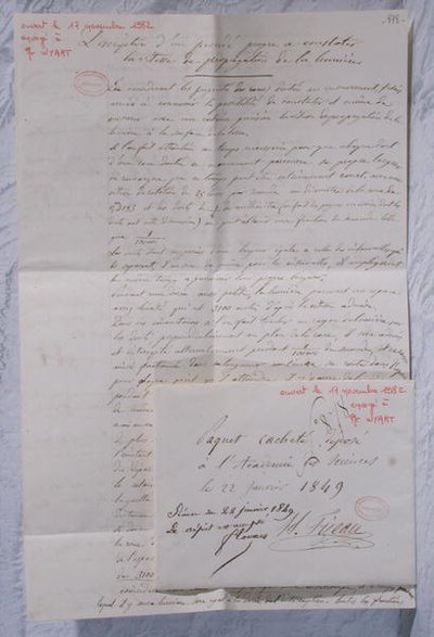 Letter Describing Fizeau