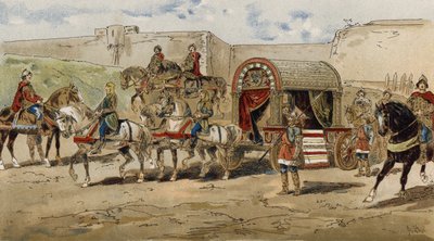 Carriage of a Frankish Prince of the Time of Charlemagne by Armand Jean Heins