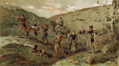 Hunting Party and Bearers by Armand Jean Heins