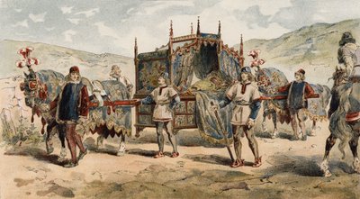 Litter of a Chatelaine, Time of the Dukes of Burgundy by Armand Jean Heins