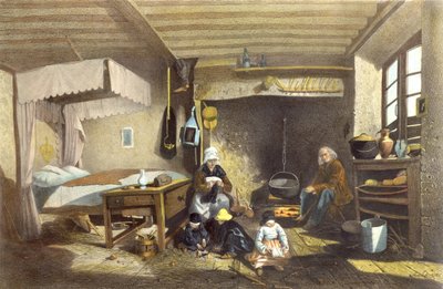 Interior of a House in Royat by Armand Theophile Cassagne