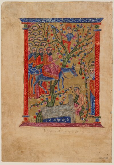 Folio from an Armenian Manuscript: The Entry into Jerusalem, c.1500 by Armenian School