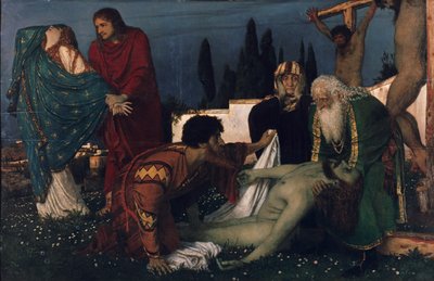 Lamentation Under the Cross by Arnold Böcklin