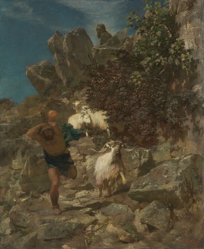 Pan Terrifies a Shepherd by Arnold Böcklin