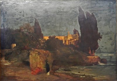 Villa by the Sea, version I by Arnold Böcklin