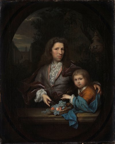 Jan van de Poll (1668-1745) and his Son Harmen Hendrick (1697-1772) by Arnold Boonen