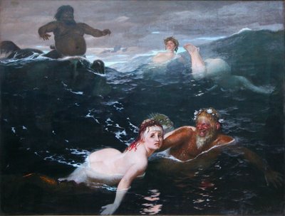 Playing in the Waves by Arnold Böcklin