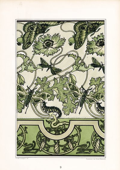 Poppy Ornament with Insect Motifs by Arnold Lyongrün