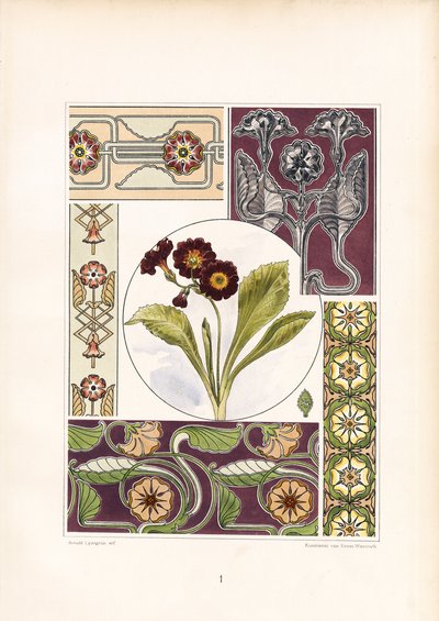 Primrose Motifs and Floral Ornament Variations by Arnold Lyongrün
