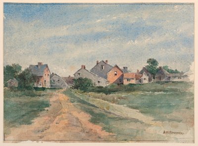 Landscape with Houses by Arnold William Brunner