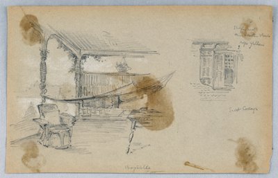 Two Sketches, Scott Cottage by Arnold William Brunner