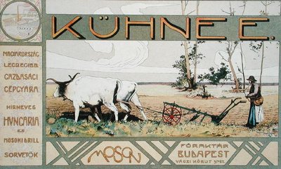 Advertisement for Farm Machinery Made by E. Kuehne of Budapest by Arpad Basch