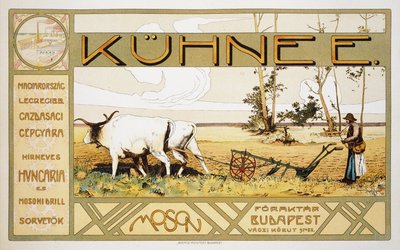 Reproduction of a Poster Advertising Kuhnee Agricultural Manufacturers, 1899 by Arpad Basch