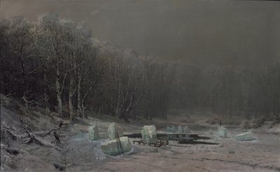 Winter. Ice Splitting by Arseniy Ivanovich Meshchersky