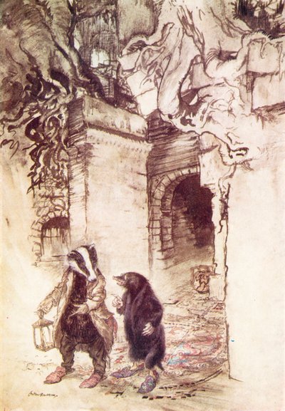 Illustration for The Wind in the Willows by Kenneth Grahame by Arthur (after) Rackham