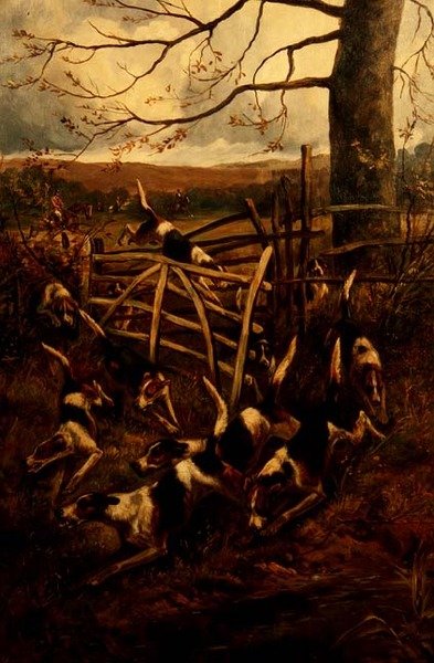Over the Fence, or Hounds in Full Cry by Arthur Alfred Davis