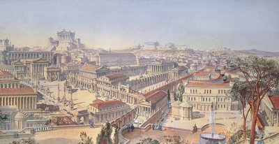 Rome As it Was, Restored After Existing Remains (detail) by Arthur Ashpitel