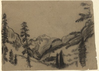 Mountain Landscape with Fir Trees by Arthur B. Davies