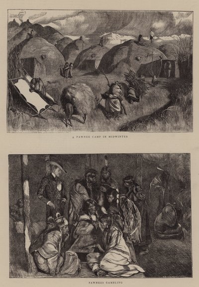 A Pawnee Camp in Midwinter by Arthur Boyd Houghton