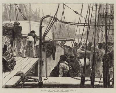 Landing Cotton at Liverpool by Arthur Boyd Houghton