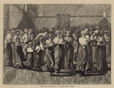 Shakers at Meeting, the Religious Dance by Arthur Boyd Houghton