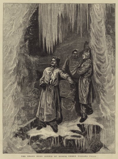 The Grand Duke Alexis of Russia Under Niagara Falls by Arthur Boyd Houghton