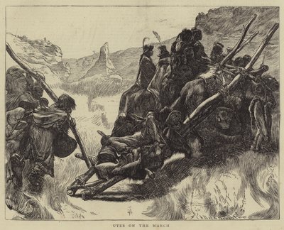 Utes on the March by Arthur Boyd Houghton