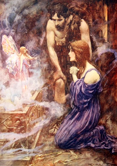 Out Flew a Beautiful Fairy-like Creature with Rainbow-Coloured Wings by Arthur C. (after) Michael