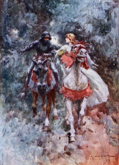 The Knight And The Lorelei by Arthur C. (after) Michael