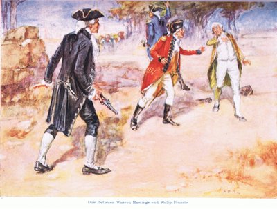 Duel between Warren Hastings and Philip Francis, 1780 by Arthur David McCormick