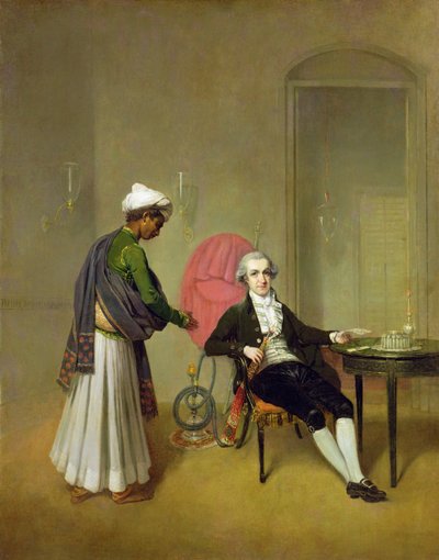 A Gentleman, possibly William Hickey, and his Indian Servant, c.1785 by Arthur Devis