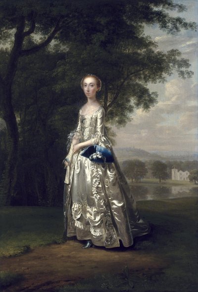 Portrait of a Lady in a Landscape by Arthur Devis