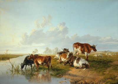 Landscape with a Cattle near Wool, Dorset by Arthur Douglas Peppercorn