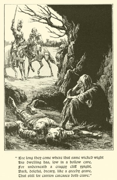 The Red Cross Knight, In The Cave Of Despair by Arthur George Walker