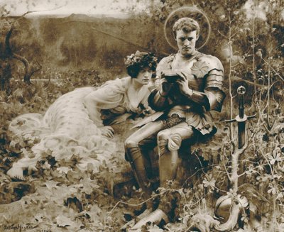 The Temptation of Sir Percival by Arthur Hacker