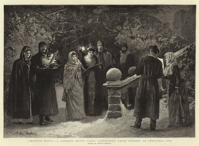 Amateur Waits, a Country House Party serenading their Friends on Christmas Eve by Arthur Hopkins