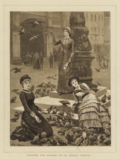 Feeding the Pigeons of St Mark