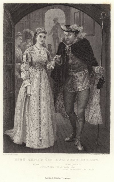 King Henry VIII and Anne Bullen, King Henry VIII, Act I, Sc IV by Arthur Hopkins