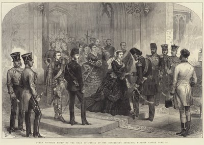 Queen Victoria Receiving the Shah of Persia at the Sovereign