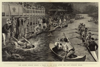 The Oxford Summer Eights, A Scene on the River after the Last Evening