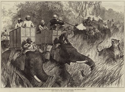 The Prince of Wales Tiger-Shooting with Sir Jung Bahadoor, the Critical Moment by Arthur Hopkins