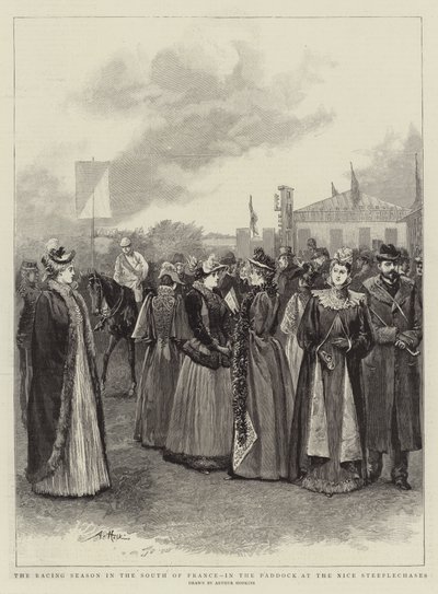 The Racing Season in the South of France, in the Paddock at the Nice Steeplechases by Arthur Hopkins