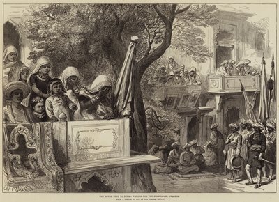 The Royal Visit to India, waiting for the Shahzadah, Gwalior by Arthur Hopkins